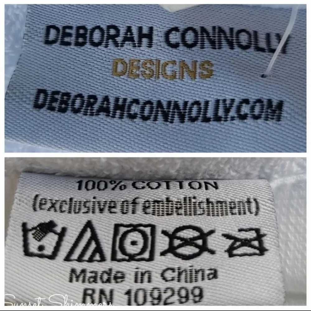 6PC Deborah Connolly Astrology Zodiac Sign Black & White Bath Hand Tip Towel Set
